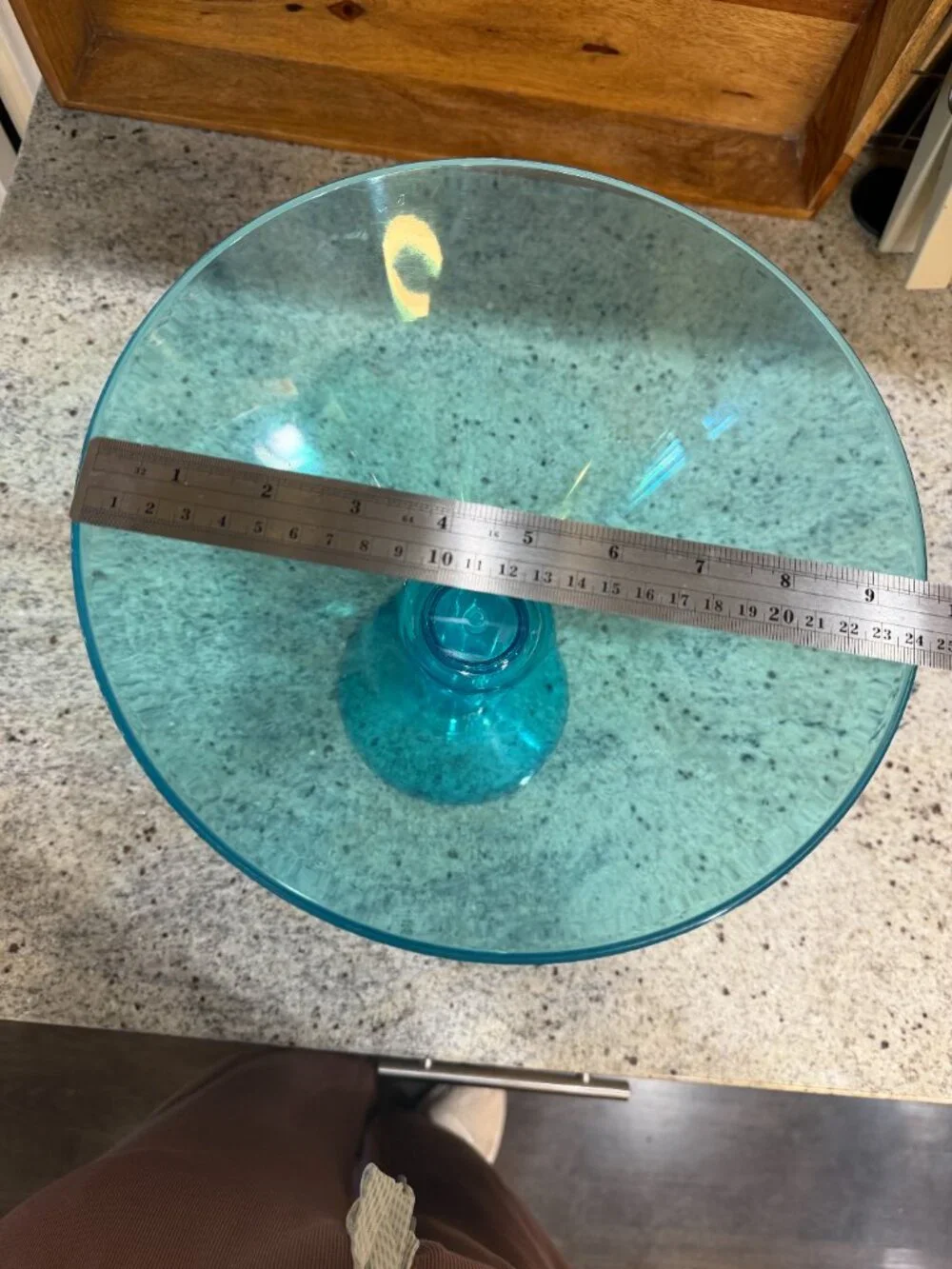 GIANT Turquoise Clear Plastic Martini Glass